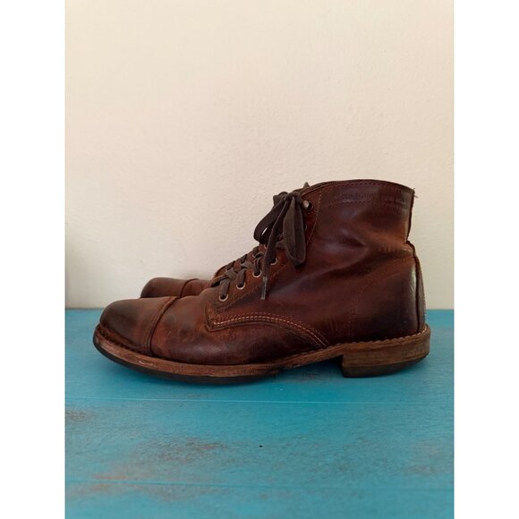 Wolverine 1000 Mile Brown Leather Lace-Up Boots Mens Size 9 - Picture 4 of 12